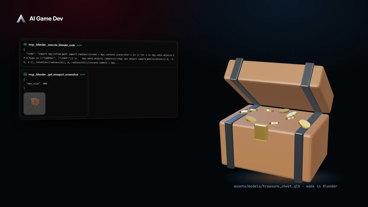 AI in Blender — Build and Edit 3D Game Assets from Chat